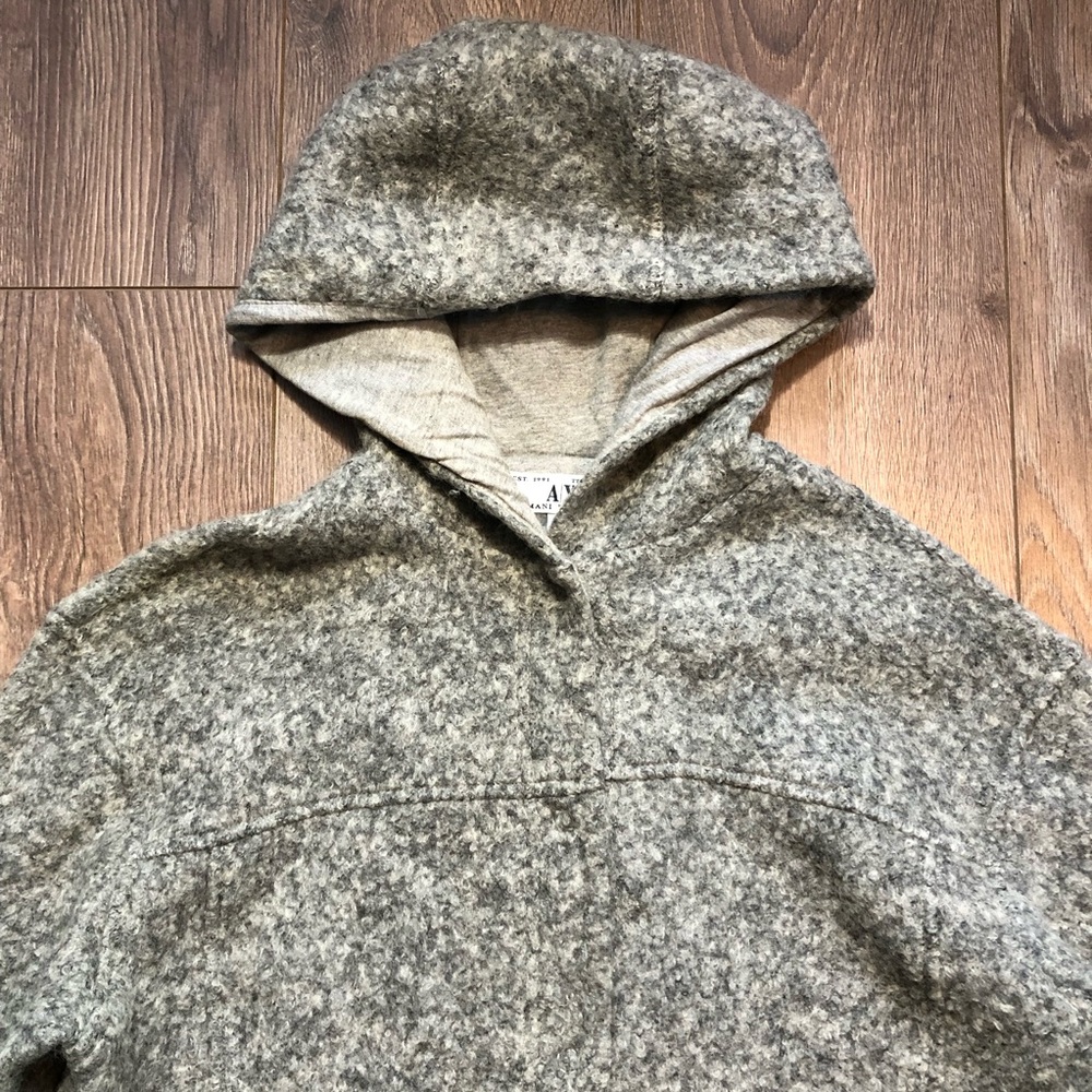 Vintage Armani Exchange Wool Hooded Teddy Jacket - Picture 4 of 17